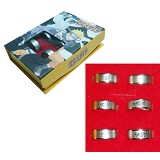 火影晓-红云磨砂戒指套装（6个一盒）