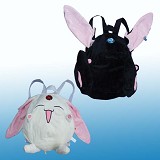 2款黑白羽翼毛绒背包