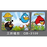 愤怒的小鸟三折彩色的钱包