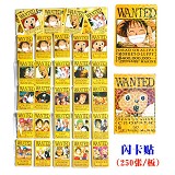 海贼王通缉令闪卡贴(250张/板)