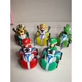 超级马里奥 超级玛丽 5款回力车 带车贴 摆件模型（怪兽版）手办