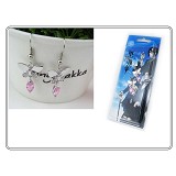 黑执事蝴蝶粉红耳环