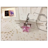 幸运星水晶项链（粉色