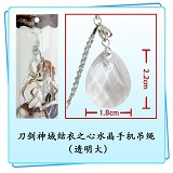刀剑神域结衣之心水晶手机吊绳（透明大)