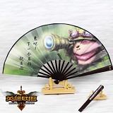 英雄联盟动漫缎纹宣纸扇