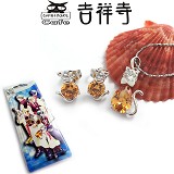 吉祥寺猫 耳钉+项链（香槟色）