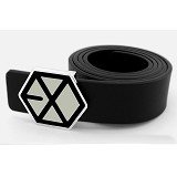EXO团队标志进口PU皮合金扣皮带