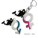 男子游泳部鲸鱼情侣匙扣