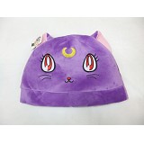 12寸美少女战士紫色猫毛绒帽