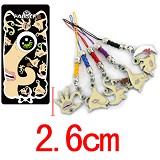 寄生兽人物彩色金属公仔手机绳(5款一套)