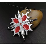 吸血鬼骑士项链蔷薇学园锥生零吸血鬼印记标志项链吊坠（红色）