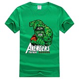 复仇者联盟2短袖T恤 绿巨人绿色