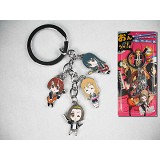 轻音少女手拿音乐器材彩色金属公仔4吊坠钥匙扣KOKC1221-2 KC052