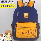 夏目友人帐加厚纯棉帆布料背包双肩包书包
