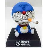 哆啦a梦 摇头叮当猫 抽烟版 汽车摆件