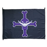 海贼王紫色白胡子标志黑色旗