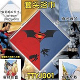 TTYJ001-蝙蝠侠大战超人 宝宝套头浴巾