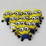 8cm小黄人毛绒公仔挂件（10个一套出）双眼