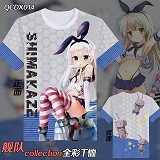QCDX014-舰队collection动漫全彩短袖T恤