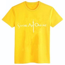 刀剑神域短袖圆领T恤 黄色