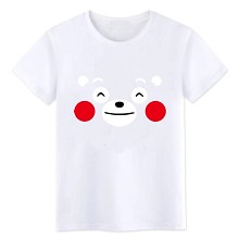 熊本吉祥物短袖圆领T恤 白色