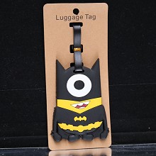 小黄人cos蝙蝠侠行李箱硅胶标签扣