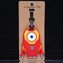 小黄人COS钢铁侠行李箱硅胶标签扣
