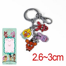 玩具熊的五夜后宫人物彩色合金属公仔4吊坠钥