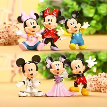 6款米奇米妮 mickey 公仔手办