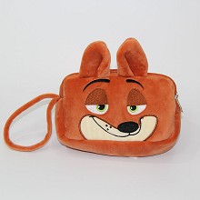 19X13CM 疯狂动物城狐狸毛绒挎包化妆包