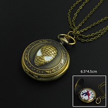蜘蛛侠复古古铜色怀表 项链怀表