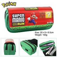 超级玛丽(Super Mario Run) 多功能双层拉链钱包笔袋