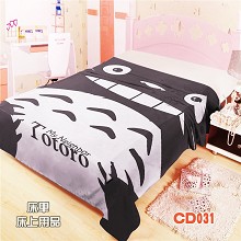 CD031-龙猫钻石绒床单被单