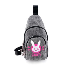 守望先锋-DVA(宋哈娜) 防水磨砂帆布炫酷动漫小胸包