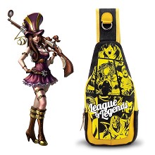 英雄联盟 动漫水洗帆布胸包