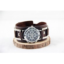 刺客信条十字标志A款手表 棕色表带