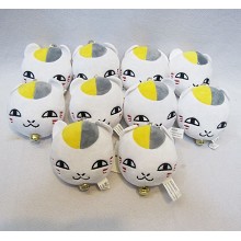 4CM 夏目友人帐猫咪老师夏目猫招财猫卡通毛绒小挂件挂饰(10个一套出)