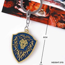 魔兽世界狮子头标志蓝色钥匙扣5个起批