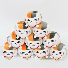 9CM 夏目友人帐猫老师 开眼 毛绒公仔挂件挂饰（10个一套出）
