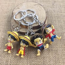 海贼王路飞公仔钥匙扣(4款一套出)