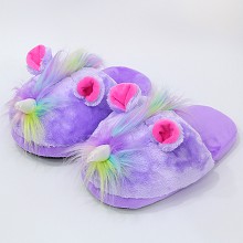 28CM彩虹马独角兽半包毛绒拖鞋(紫色)
