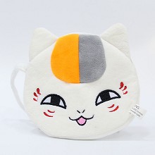 14CM夏目友人帐猫老师毛绒零钱包 白色