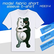 MDE314-弹丸论破黑白熊动漫莫代尔短袖T恤 单面