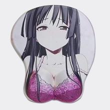 轻音少女 秋山澪 3d立体硅胶鼠标垫 透明吸塑盒包装