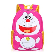 哆啦a梦机器猫幼儿园书包儿童卡通防水料双肩包 粉色款