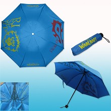 魔兽蓝色 折叠雨伞 晴雨伞 遮阳伞