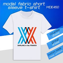 MDE450-DARLING in the FRANXX动漫莫代尔短袖T恤 单面