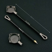 绝地求生吃鸡平底锅 合金兵器签字笔 