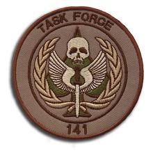使命召唤8 TASK FORCE 141 刺绣魔术贴臂章贴章 泥色