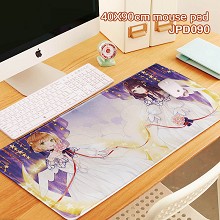 JPD090-魔卡少女樱百变小樱 动漫 40X90X0.3锁边加厚键盘垫 鼠标垫